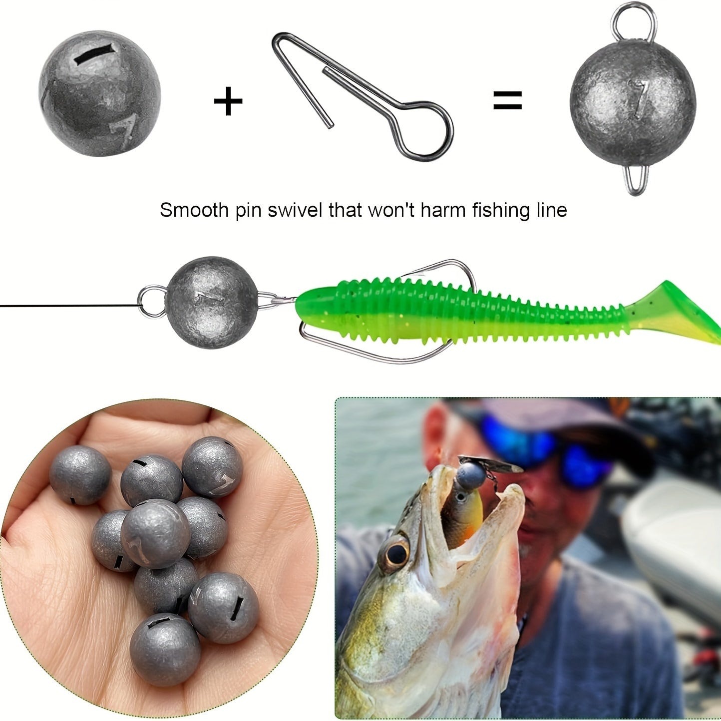 306pcs Ultimate Fishing Gear Kit - Fishing Lure Accessories Including Hooks, Sinkers, Rubber Bobber, Jigs, Beads, Swivels, Snaps, Tackle Box