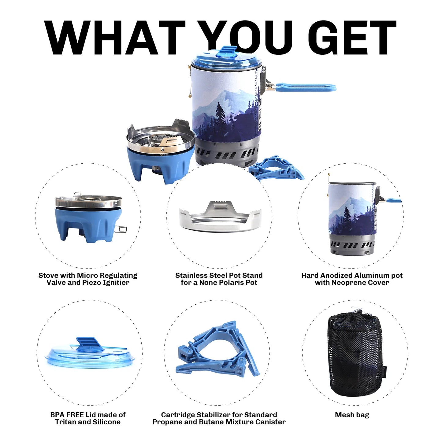 Fire Maple Polaris X5 Cooking System Portable Stove Micro Regulator Valve Electric Jet Burner Pot Camping Backpack Water Boiler