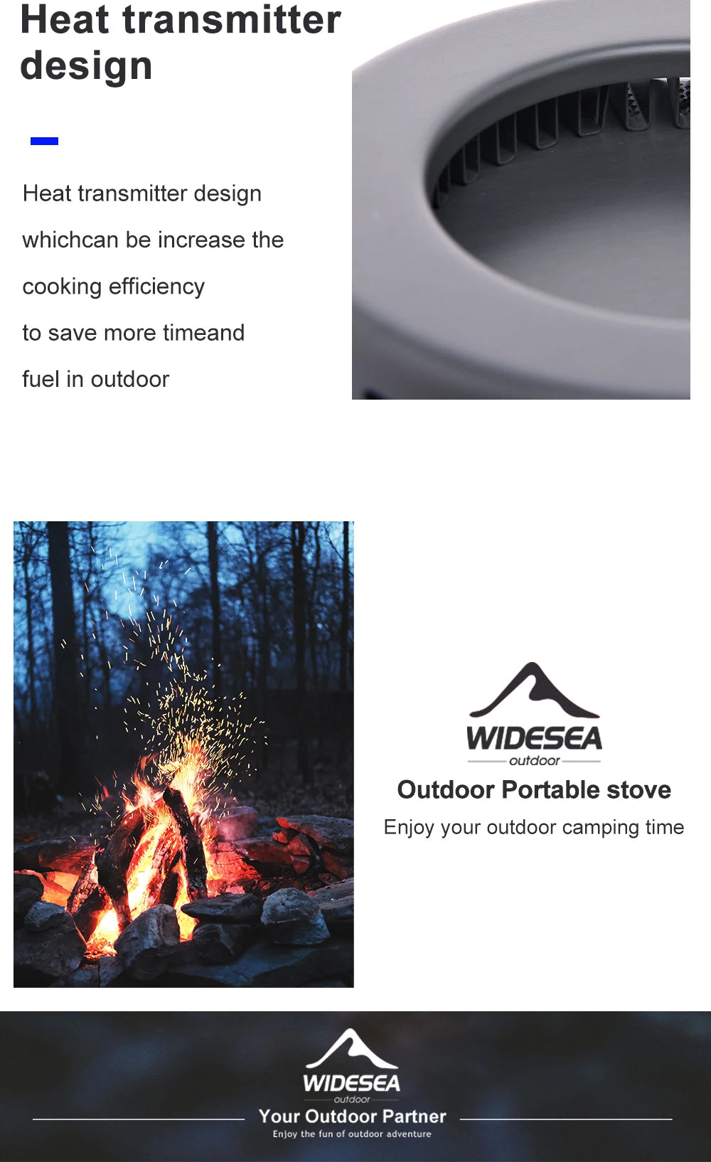 Widesea Camping Cookware Outdoor Cooking Set