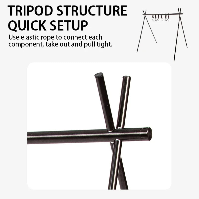 Camping Hanging Rack Folding Tripod