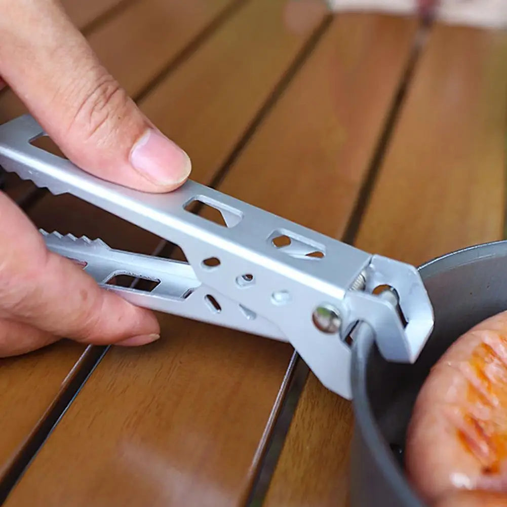 Outdoor Camping Anti-Scald Pot Pan Bowl Gripper Hiking Cooking Picnic Barbecue Cookware Anti-hot Handle Holder Clip Clamp