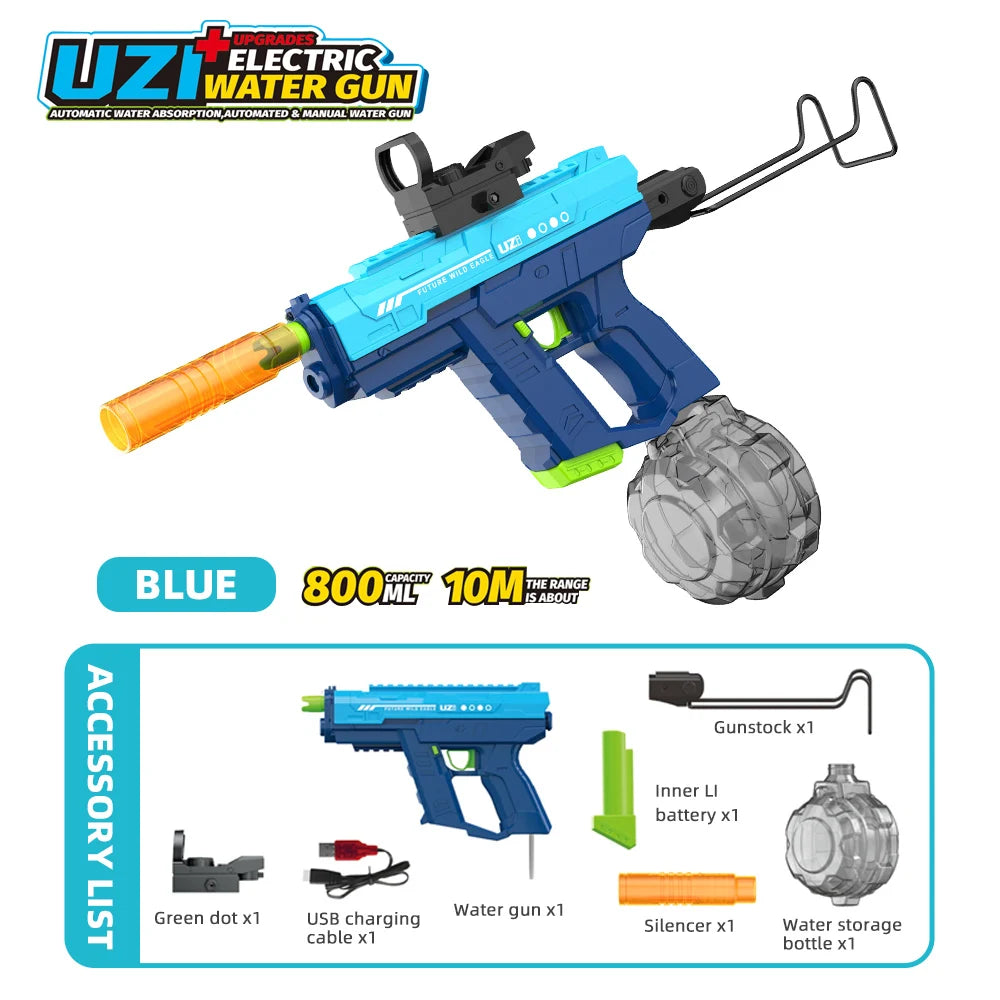 Lithium Ion Powered Automatic Squirt Gun Water Pistol