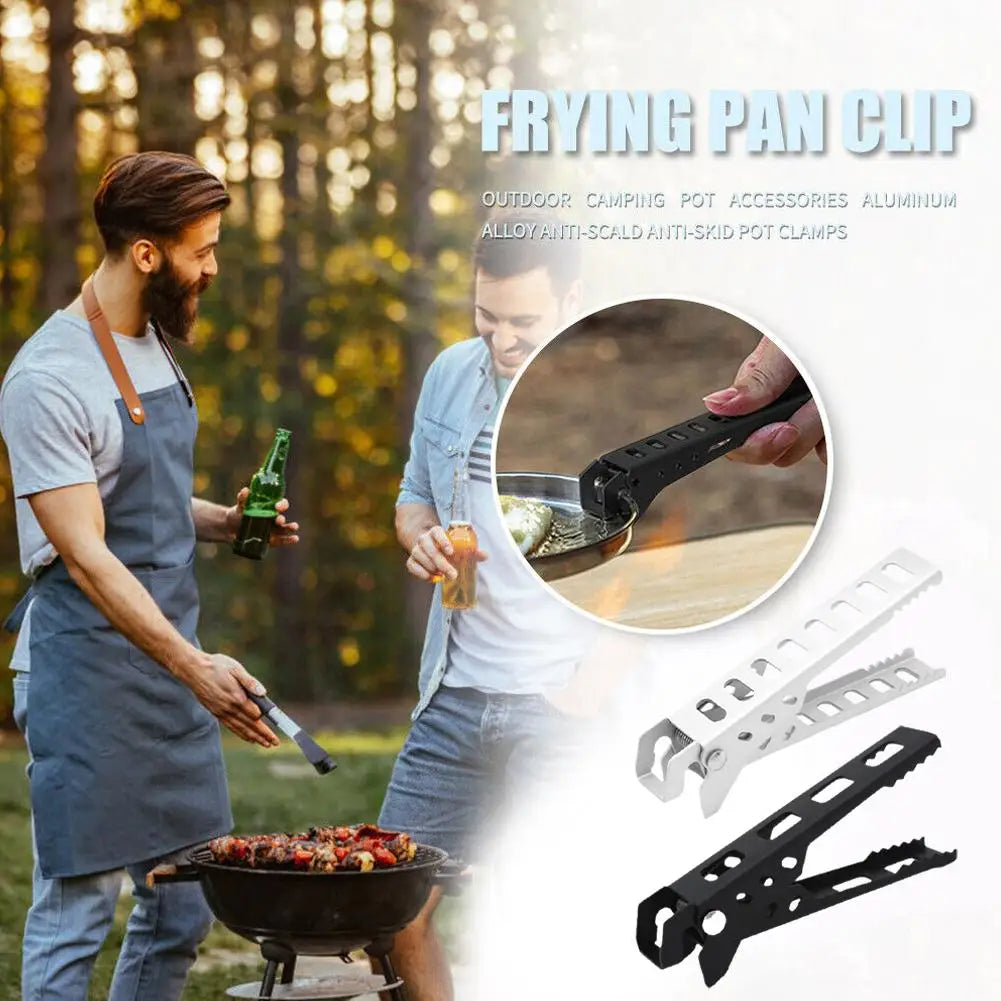 Outdoor Camping Anti-Scald Pot Pan Bowl Gripper Hiking Cooking Picnic Barbecue Cookware Anti-hot Handle Holder Clip Clamp