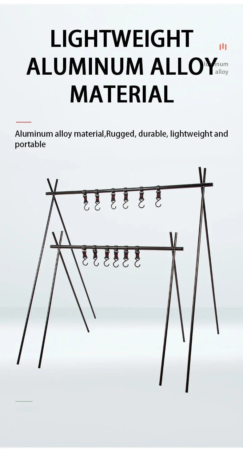 Camping Hanging Rack Folding Tripod