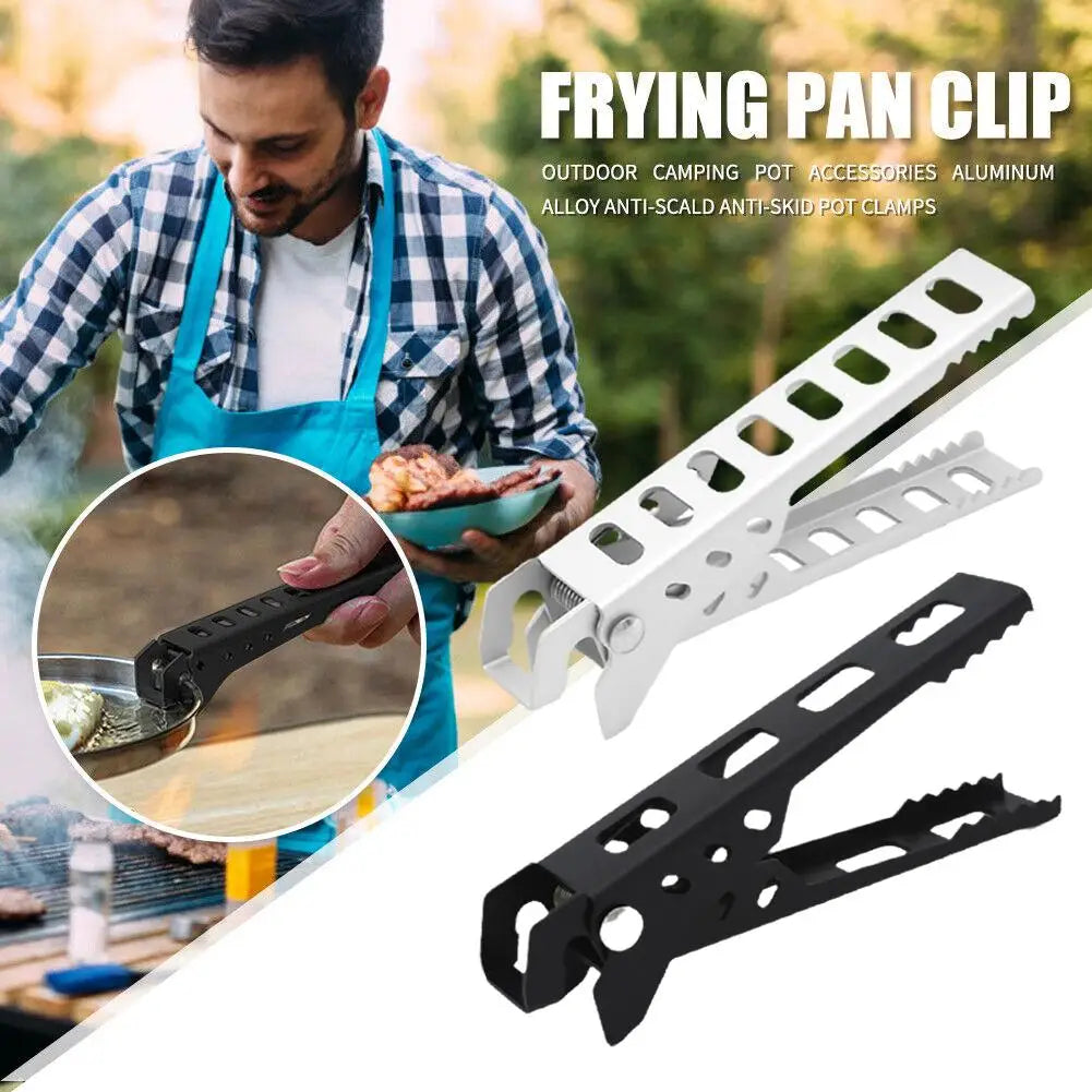 Outdoor Camping Anti-Scald Pot Pan Bowl Gripper Hiking Cooking Picnic Barbecue Cookware Anti-hot Handle Holder Clip Clamp