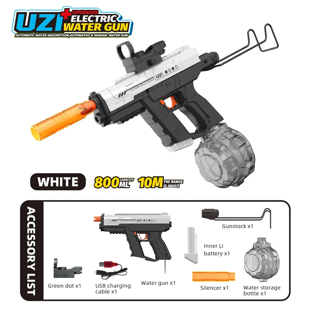 Lithium Ion Powered Automatic Squirt Gun Water Pistol