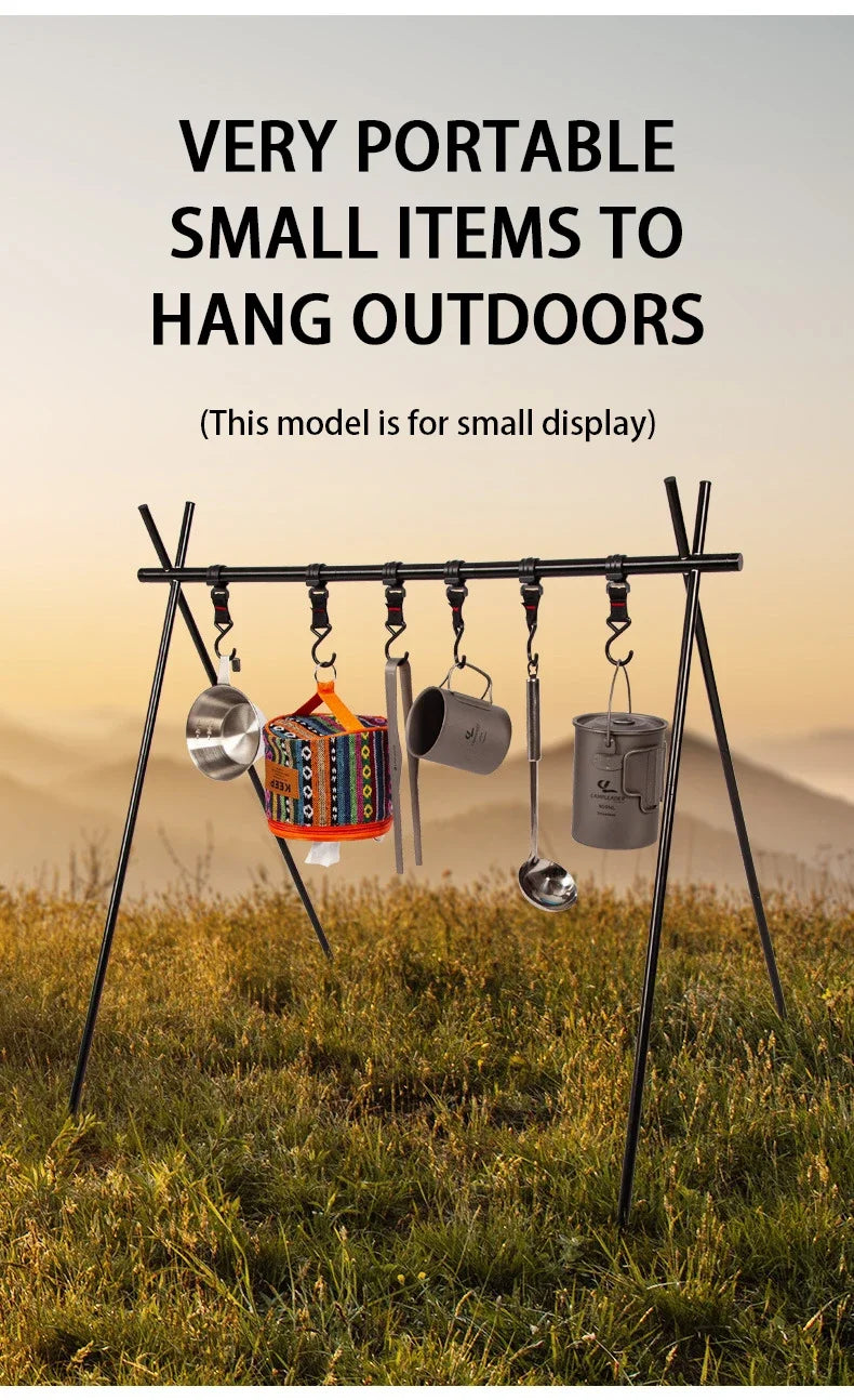 Camping Hanging Rack Folding Tripod