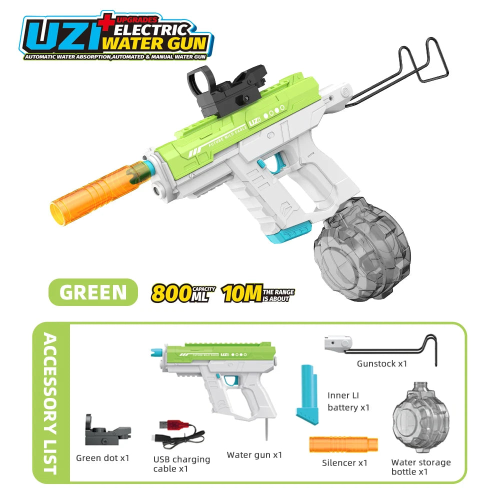 Lithium Ion Powered Automatic Squirt Gun Water Pistol