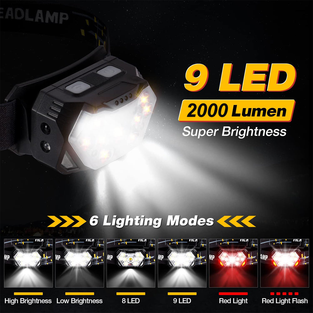 9 LED Head Lamp (USB Rechargeable)