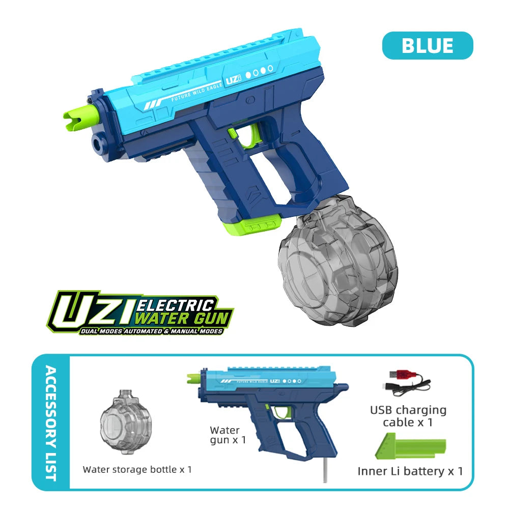 Lithium Ion Powered Automatic Squirt Gun Water Pistol
