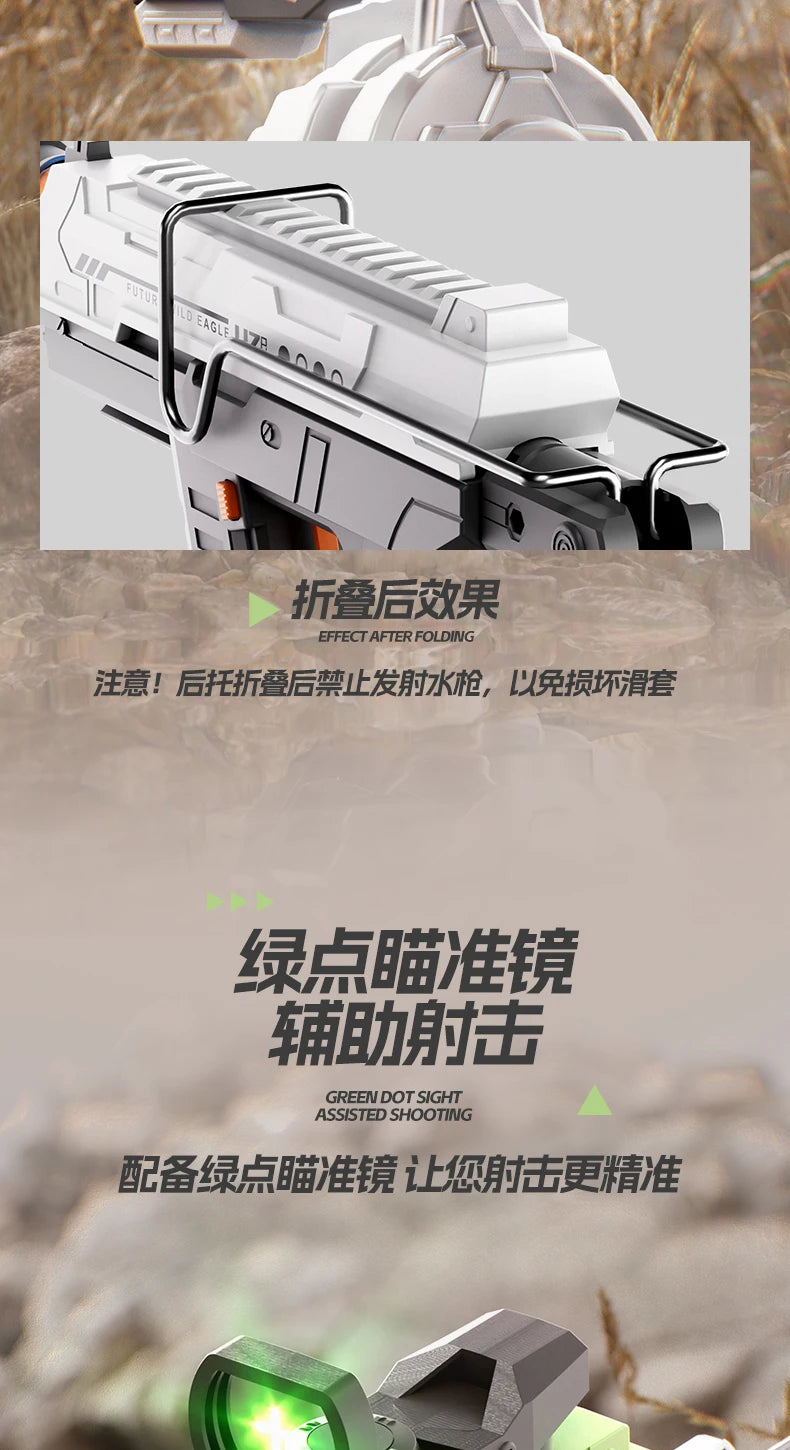 Lithium Ion Powered Automatic Squirt Gun Water Pistol
