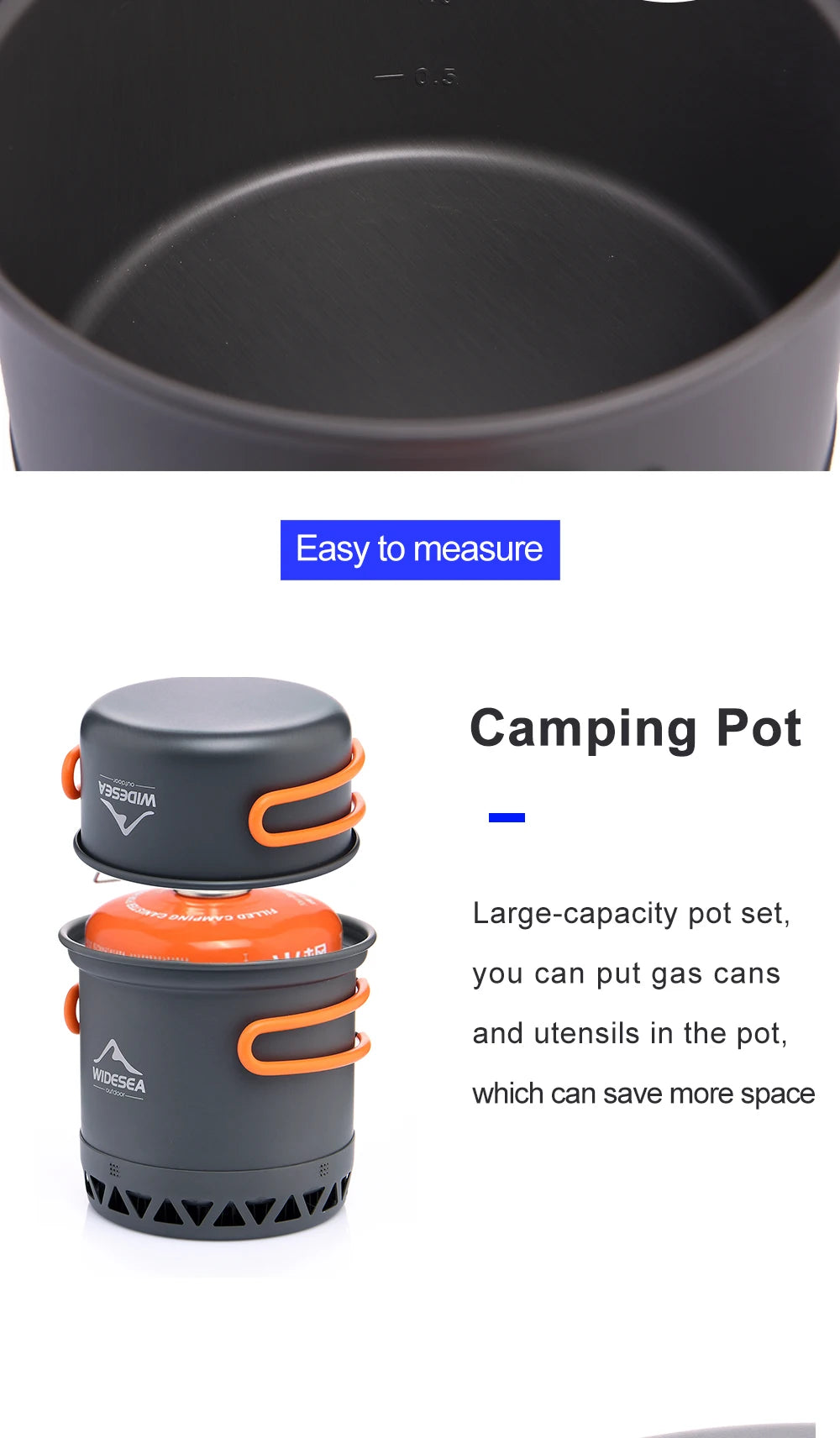 Widesea Camping Cookware Outdoor Cooking Set