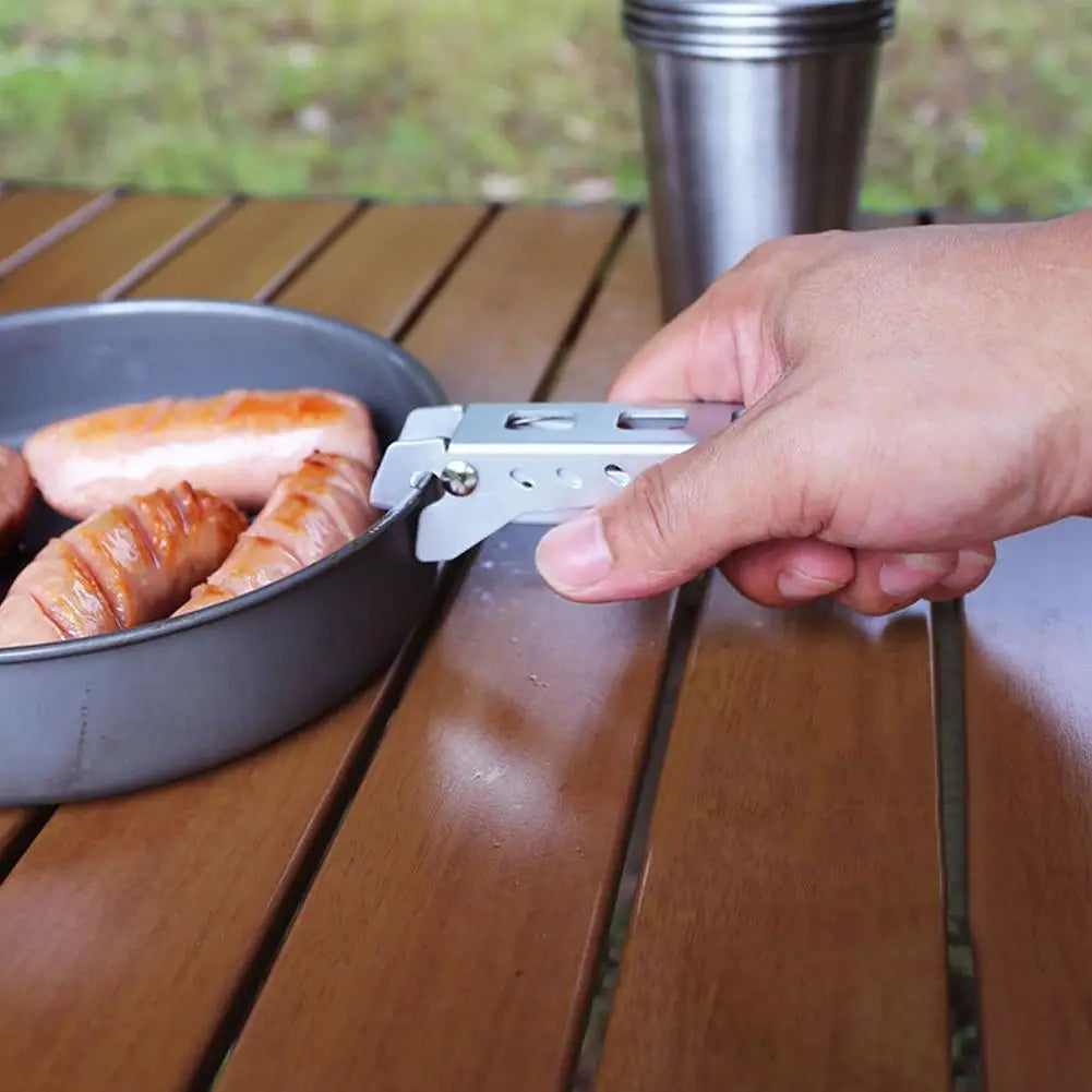 Outdoor Camping Anti-Scald Pot Pan Bowl Gripper Hiking Cooking Picnic Barbecue Cookware Anti-hot Handle Holder Clip Clamp