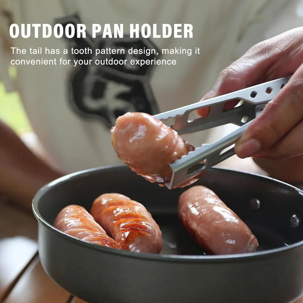 Outdoor Camping Anti-Scald Pot Pan Bowl Gripper Hiking Cooking Picnic Barbecue Cookware Anti-hot Handle Holder Clip Clamp