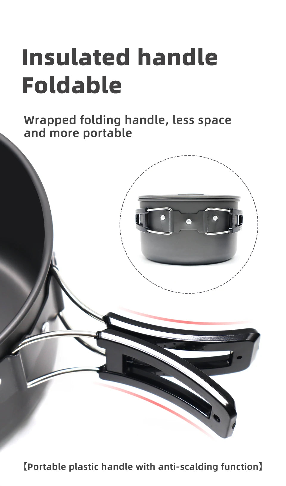 Camping Cookware Set Portable Cookware Kit Outdoor Pot Cooking Water Kettle Pan Set Tableware Hiking Picnic Equipment