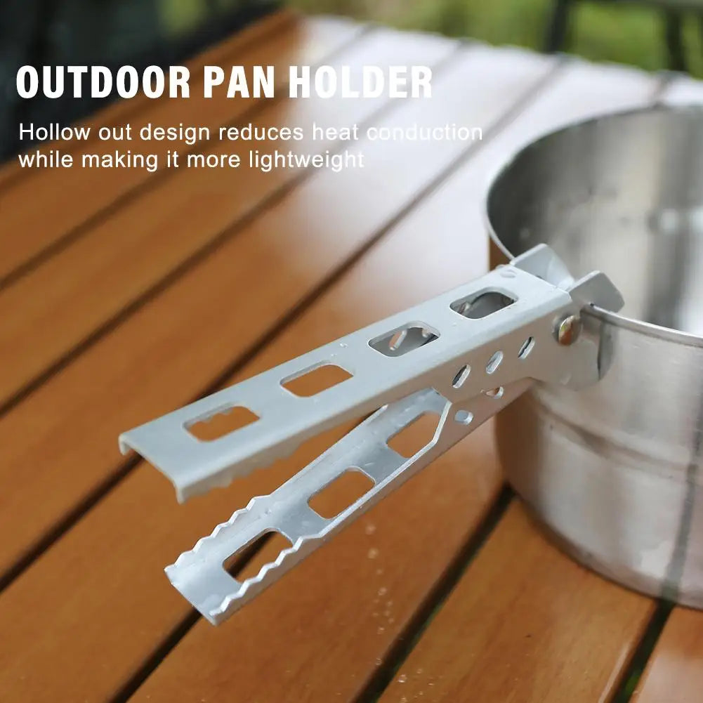 Outdoor Camping Anti-Scald Pot Pan Bowl Gripper Hiking Cooking Picnic Barbecue Cookware Anti-hot Handle Holder Clip Clamp