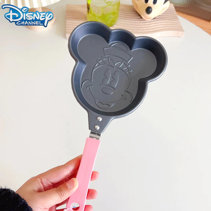 Disney Mickey Minnie Mouse Frying Pan Cartoon Muffin Pot Picnic Camping Flames Stitch Frying Pan Party Gift Kidis Fried Pan