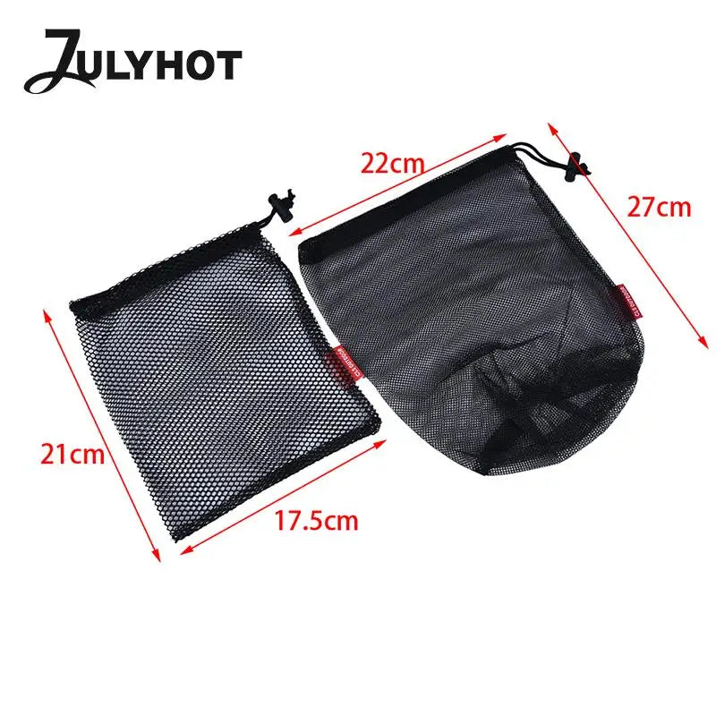 Durable Nylon Mesh Drawstring Bag Multi Purpose Outdoor Travel Stuff Sack Storage Bag Camping Bottle Pot Pan Carrier Pouch