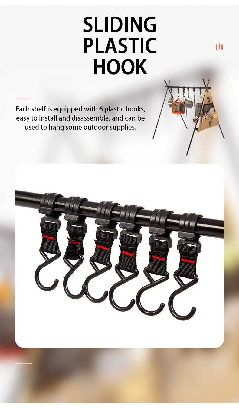 Camping Hanging Rack Folding Tripod